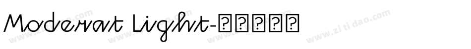 Moderat Light字体转换